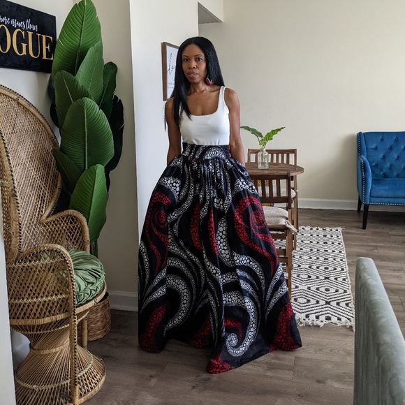 Dashiki Print Skirt - Picture 1 of 1